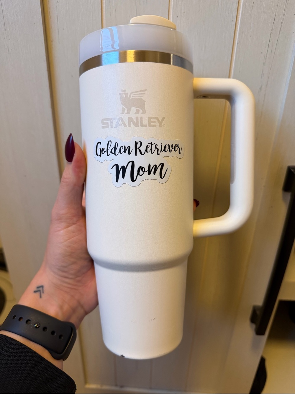 Stanley White Insulated "Golden Retriever Mom" Travel Mug